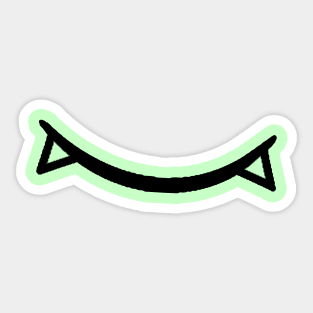 Cute Vamp Smile (mint green) Sticker